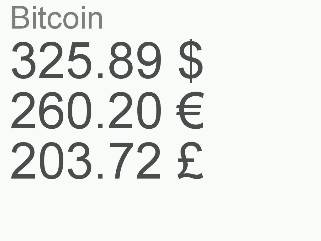 Real bitcoin exchange rates displayed by info-beamer