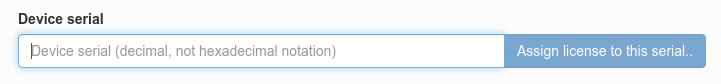 Assigning a license