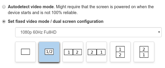 Selecting a screen resolution and arrangement for the Pi4
