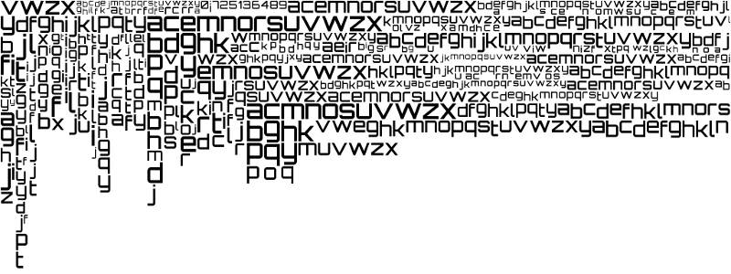 font atlas generated by info-beamer pi